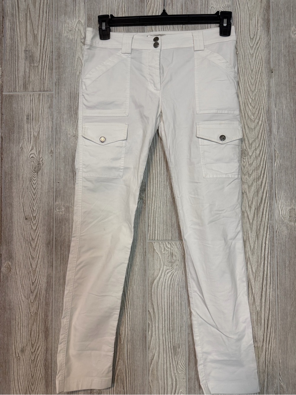 Anatomie White Kate Cargo Pocket Pants